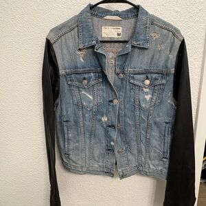 Rag & Bone Blue and Black Hybrid Jean Jacket